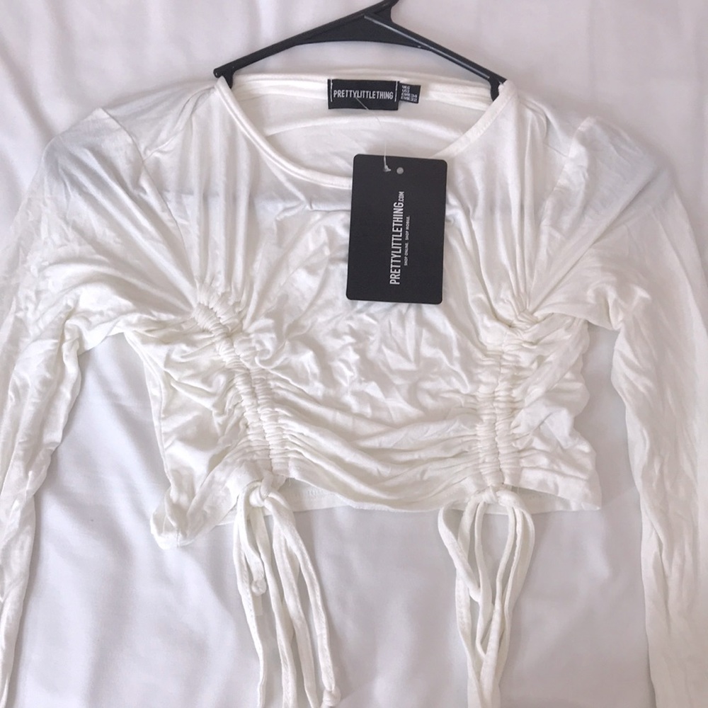 Cropped cream long sleeve